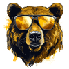 Bear with sunglasses, illustration