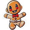 Cute gingerbread man