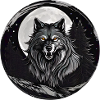 Wolf in the full moon