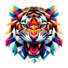 Illustration eines lebendigen Tiger-Logos
