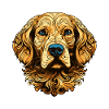 Golden Retriever Dog Head Animal