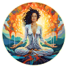 Meditating woman