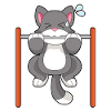Cat Bodybuilder Pull-ups Bodybuilding