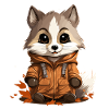 Raccoon - Kawaii Style