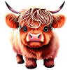 Highland Cattle Rind Illustration