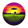 UFO over an earth