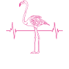 Heartbeat Flamingo Love Bird Gift