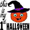 baby's first Halloween pumpkin