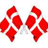 Two flags Denmark