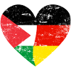 Palestine Germany Flag Heart