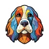 Brikett Griffon Vendeen Hunderasse Aquarellglas