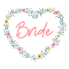 Team Bride! Blumen-Herz, personalisierbar