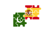 Pakistan Espagne Drapeau Espagnol Pakistanais