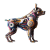 Farbenfroher abstrakter Roboterhund