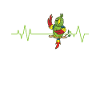 Heartbeat Line, Parrot, Bird, Animal