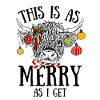 Funny Christmas Highland Cow