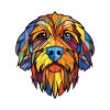 Brikett Griffon Vendeen Hunderasse Aquarellglas