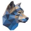 Wilder Wolf Polygon Wilde Tier Wandern Natur Seele