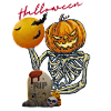 Kürbis Skelett Halloween Design