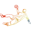 Retro Handball Player