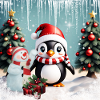 Cute funny penguin