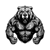 Bear Grizzly Muscles Entraînement Gym