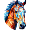 Pferd Polygon Pferdekopf Pferde