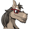 Cool horse with sunglasses