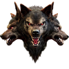 Wolf Teufelsköpfe Böser gruseliger Werwolf