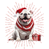 Bulldog Merry Christmas Dog Dogs