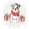 Bulldog Merry Christmas Dog Dogs