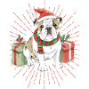 Bulldog Merry Christmas Dog Dogs