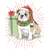 Bulldog Merry Christmas Dog Dogs