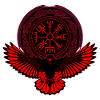 Eagle with Vegvisir symbol