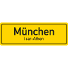 Munich place name sign Germany