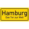 Hamburg place name sign Germany