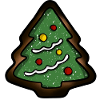 verbranntes Weihnachtsbaum Plätzchen