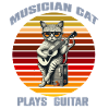 funny t-shirt:Cat Musician Guitar T-shirt! 🎸🐱
