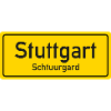 Panneau toponymique de Stuttgart Allemagne