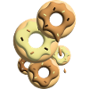 Fünf Leckere Donuts.