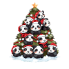 Panda de Noël sapin sapin