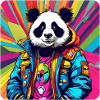 Cool Punk Panda Bear