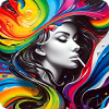 Coole Graffiti Frau