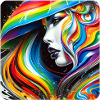Frau im Graffiti Style