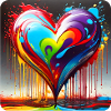 Heart in graffiti style