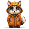 Raccoon - Kawaii Style