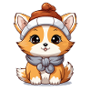 Fox Christmas Design - Kawaii Style