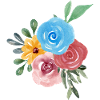 Einfache Aquarellblumen