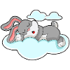 Nuages endormis de lapin