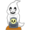 Ghost Halloween Tombstone